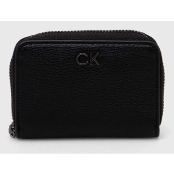 πορτοφόλι calvin klein χρώμα μαύρο, k60k612177 100%