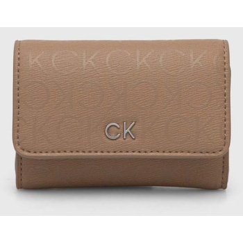 πορτοφόλι calvin klein χρώμα καφέ, k60k612637 51%