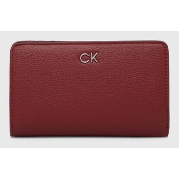 πορτοφόλι calvin klein χρώμα κόκκινο, k60k612638 100%