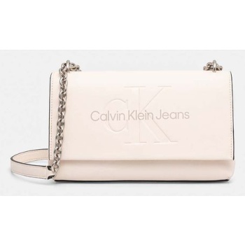 τσάντα calvin klein jeans χρώμα μαύρο, k60k612221 100%