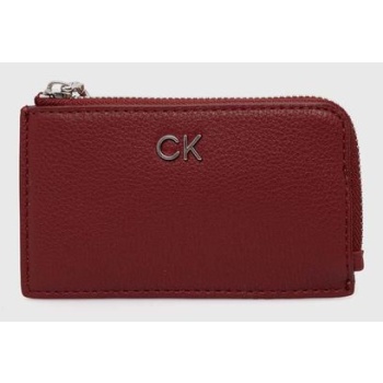 θήκη για κάρτες calvin klein χρώμα κόκκινο, k60k612281