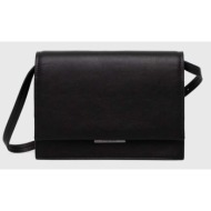 τσάντα calvin klein χρώμα: μαύρο, k60k612158 51% ανακυκλωμένος πολυεστέρας, 49% poliuretan