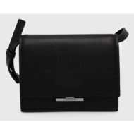 τσάντα calvin klein χρώμα: μαύρο, k60k612115 51% ανακυκλωμένος πολυεστέρας, 49% poliuretan