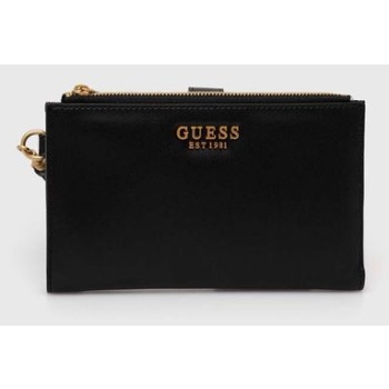 πορτοφόλι guess laurel χρώμα μαύρο, swva85 00570 κύριο