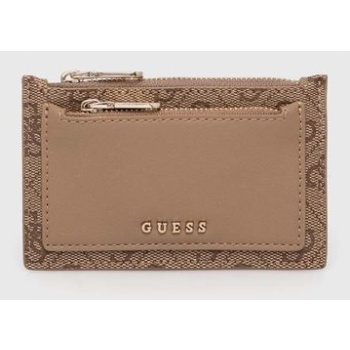 πορτοφόλι guess χρώμα καφέ, rw1681 p4301 κύριο υλικό 100%