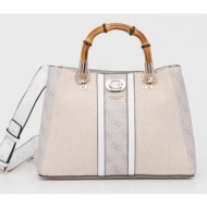 τσάντα guess kerima χρώμα: μπεζ, hwag93 37060 φόδρα: 80% πολυεστέρας, 20% βαμβάκι
υλικό 1: 62% βαμβά