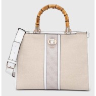 τσάντα guess kerima χρώμα: μπεζ, hwag93 37220 κύριο υλικό: 62% βαμβάκι, 31% πολυεστέρας, 7% ρεγιόν
φ