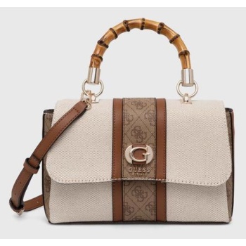 τσάντα guess kerima χρώμα μπεζ, hwag93 37200 κύριο υλικό