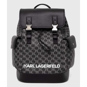 σακίδιο πλάτης karl lagerfeld χρώμα μαύρο, 245m3010 100%