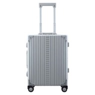 βαλίτσα aleon 21` domestic carry-on χρώμα: ασημί, 2155 αλουμίνιο, πολυεστέρας