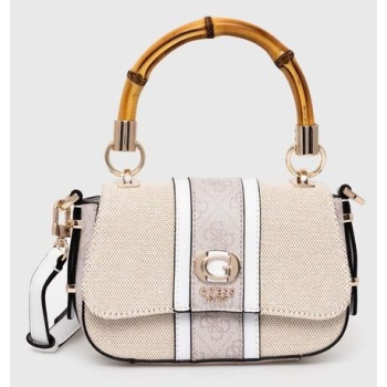 τσάντα guess kerima χρώμα μπεζ, hwag93 37780 φόδρα 80%