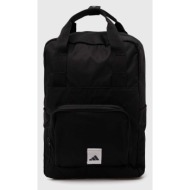 σακίδιο πλάτης adidas χρώμα: μαύρο, iw0763 100% ανακυκλωμένος πολυεστέρας