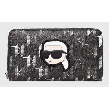 πορτοφόλι karl lagerfeld χρώμα μαύρο, 245w3221 100%