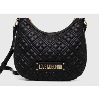 τσάντα love moschino χρώμα μαύρο, jc4015pp1cla0000 100% pu