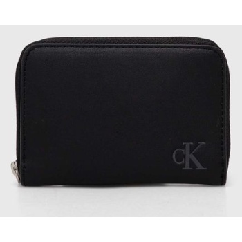 πορτοφόλι calvin klein jeans χρώμα μαύρο, k60k612254 100%