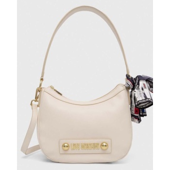 τσάντα love moschino χρώμα μπεζ, jc4222pp08kd0 100%