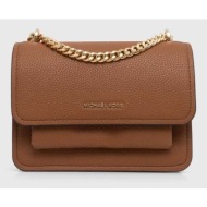 δερμάτινη τσάντα michael michael kors χρώμα: καφέ, 32t4gc7c1t 100% δέρμα βοοειδών