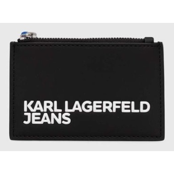 πορτοφόλι karl lagerfeld jeans χρώμα μαύρο, 245d3201 100%