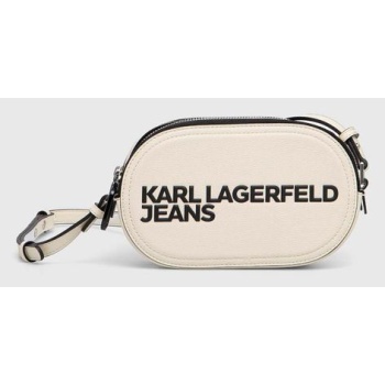 τσάντα karl lagerfeld jeans χρώμα μπεζ, 245j3010 κύριο