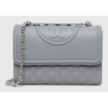 δερμάτινη τσάντα tory burch fleming soft 158.434.400 φυσικό