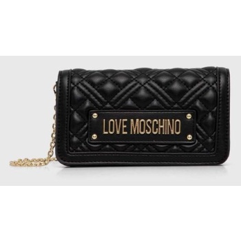 τσάντα love moschino χρώμα μαύρο, jc5681pp1lla0000