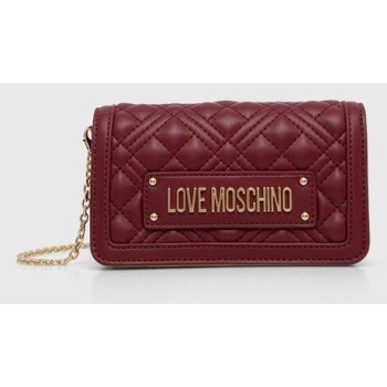 τσάντα love moschino χρώμα κόκκινο, jc5681pp1lla0000