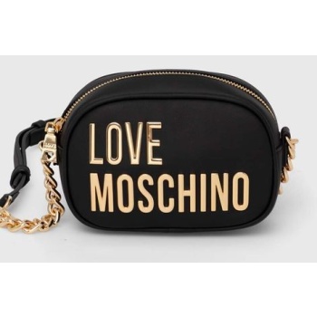 τσάντα love moschino χρώμα μαύρο, jc4026pp1lkd0000 100% pu