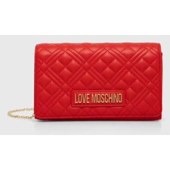 τσάντα love moschino χρώμα κόκκινο, jc4079pp1lla0000 100%