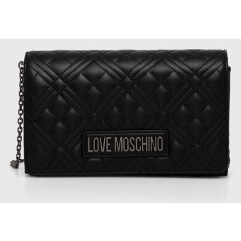 τσάντα love moschino χρώμα μαύρο, jc4079pp1lla0000 100% pu