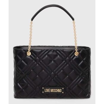 τσάντα love moschino χρώμα μαύρο, jc4145pp1lla0000