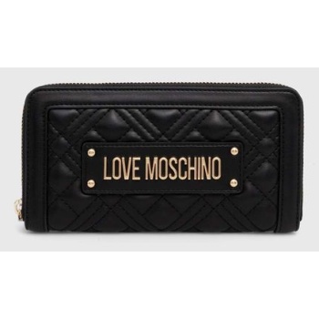 πορτοφόλι love moschino χρώμα μαύρο, jc5600pp1lla0000 100%