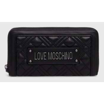 πορτοφόλι love moschino χρώμα μαύρο, jc5600pp1lla0000 100%