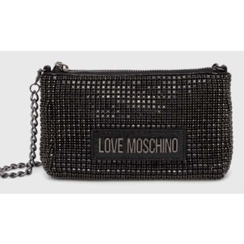 τσάντα love moschino χρώμα μαύρο, jc4046pp1llp100a 60%