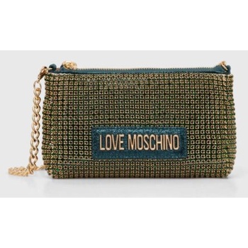 τσάντα love moschino χρώμα πράσινο, jc4046pp1llp100a 60%