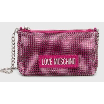 τσάντα love moschino χρώμα ροζ, jc4046pp1llp100a 60%