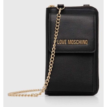 πορτοφόλι love moschino χρώμα μαύρο, jc5701pp1lld0000 100%