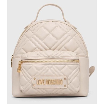 σακίδιο πλάτης love moschino χρώμα μπεζ, jc4148pp1lla0000