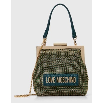 τσάντα love moschino χρώμα πράσινο, jc4043pp1llp100a 60%