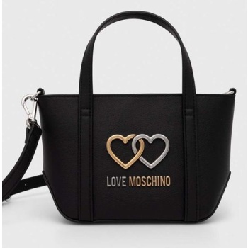 τσάντα love moschino χρώμα μαύρο, jc4074pp1ll1000a