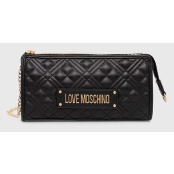 τσάντα love moschino χρώμα μαύρο, jc4011pp1lla0000 100% pu