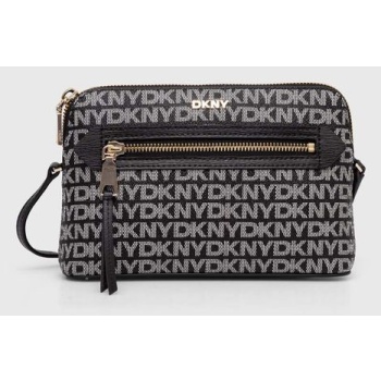 τσάντα dkny χρώμα μαύρο, r42eye17 100% χλωριούχο