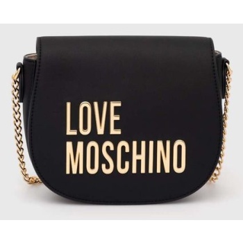 τσάντα love moschino χρώμα μαύρο, jc4194pp1lkd0000 100% pu