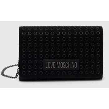 τσάντα love moschino χρώμα μαύρο, jc4063pp1llh100a 100%