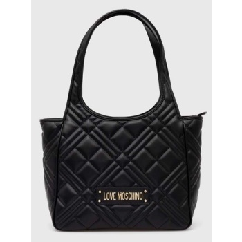 τσάντα love moschino χρώμα μαύρο, jc4144pp1lla0000 100%