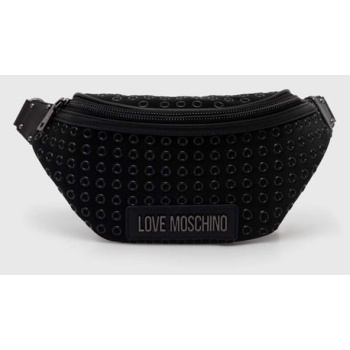 τσάντα φάκελος love moschino χρώμα μαύρο, jc4060pp1llh100a