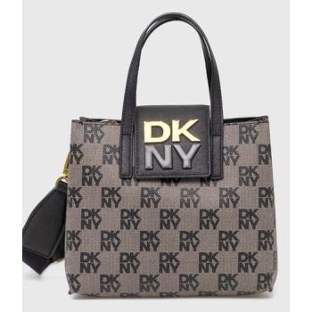 τσάντα dkny χρώμα μαύρο, r42d5e40 υλικό 1 100% χλωριούχο