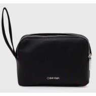 σακκίδιο calvin klein χρώμα: μαύρο, k50k512109 51% ανακυκλωμένος πολυεστέρας, 49% poliuretan