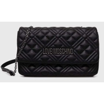 τσάντα love moschino χρώμα μαύρο, jc4097pp1lla0000 100%