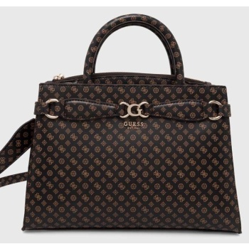 τσάντα guess arlena χρώμα μαύρο, hwps93 36060 κύριο υλικό