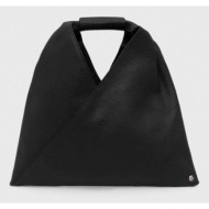 δερμάτινη τσάντα mm6 maison margiela χρώμα: μαύρο, sb6wd0013 κύριο υλικό: 100% δέρμα μοσχάρι
φόδρα: 